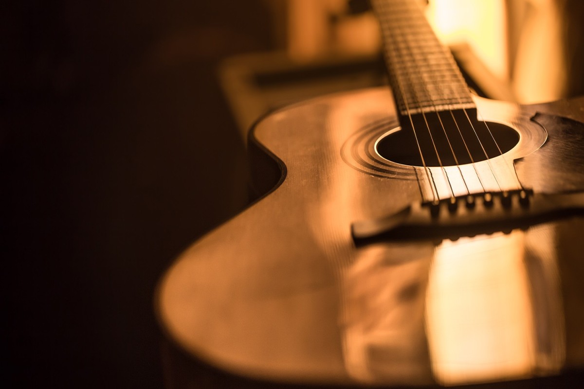 Plaque funéraire - guitare acoustique